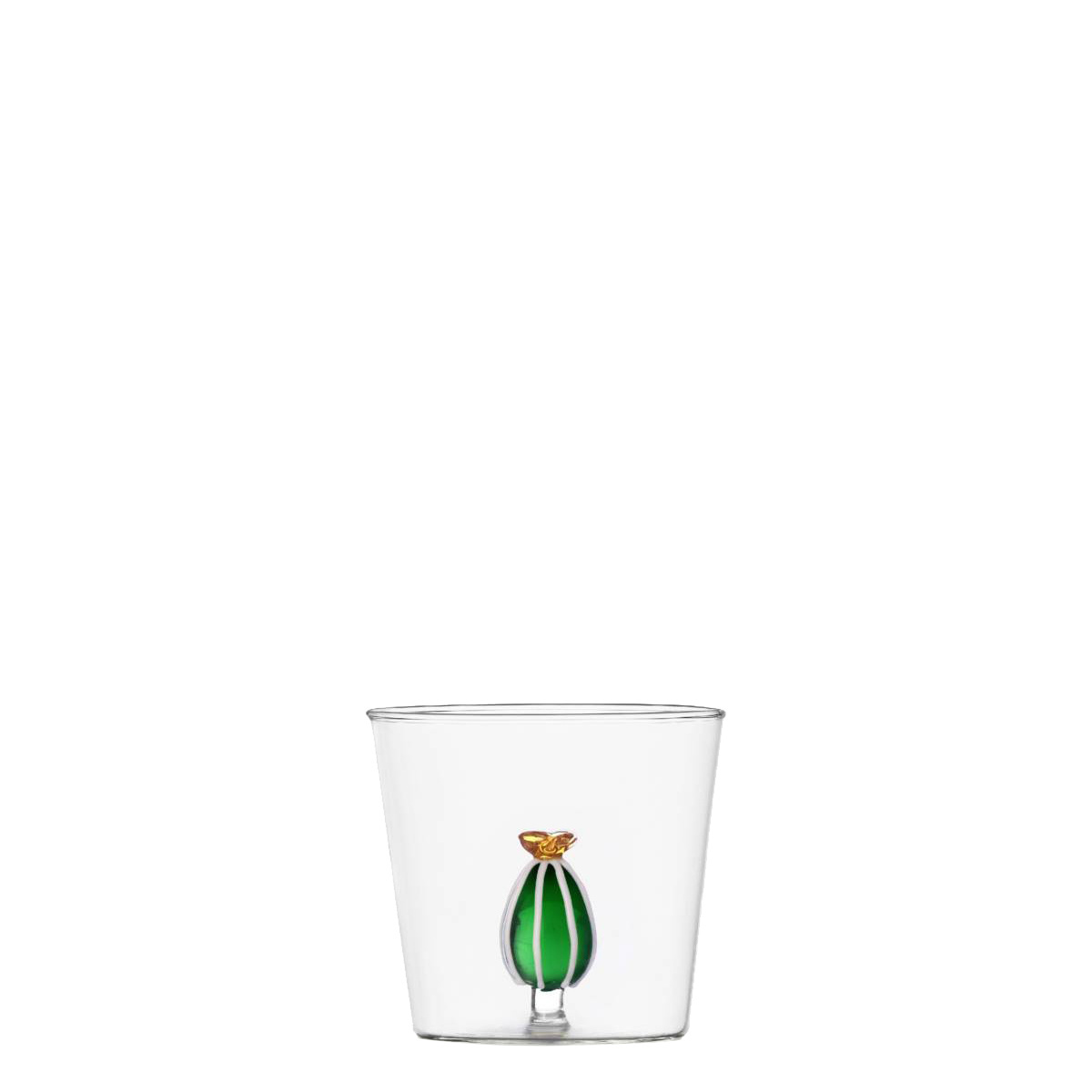 Verre avec cactus et fleur ambrée 350 ml