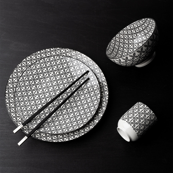 Set en porcelaine 24 pcs — Gaya Elements Wood