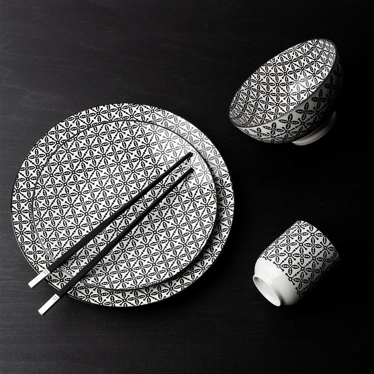 Set en porcelaine 24 pcs — Gaya Elements Wood