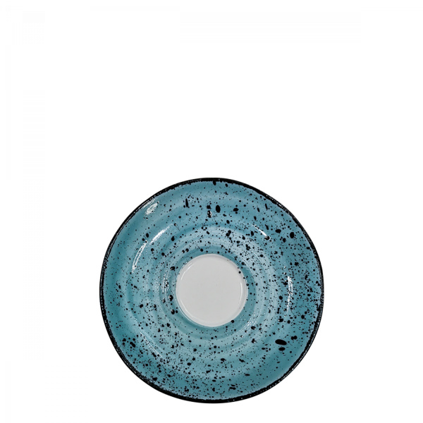 Soucoupe à moka bleu vintage ø12,5 cm - couleur Hotel Inn Chic