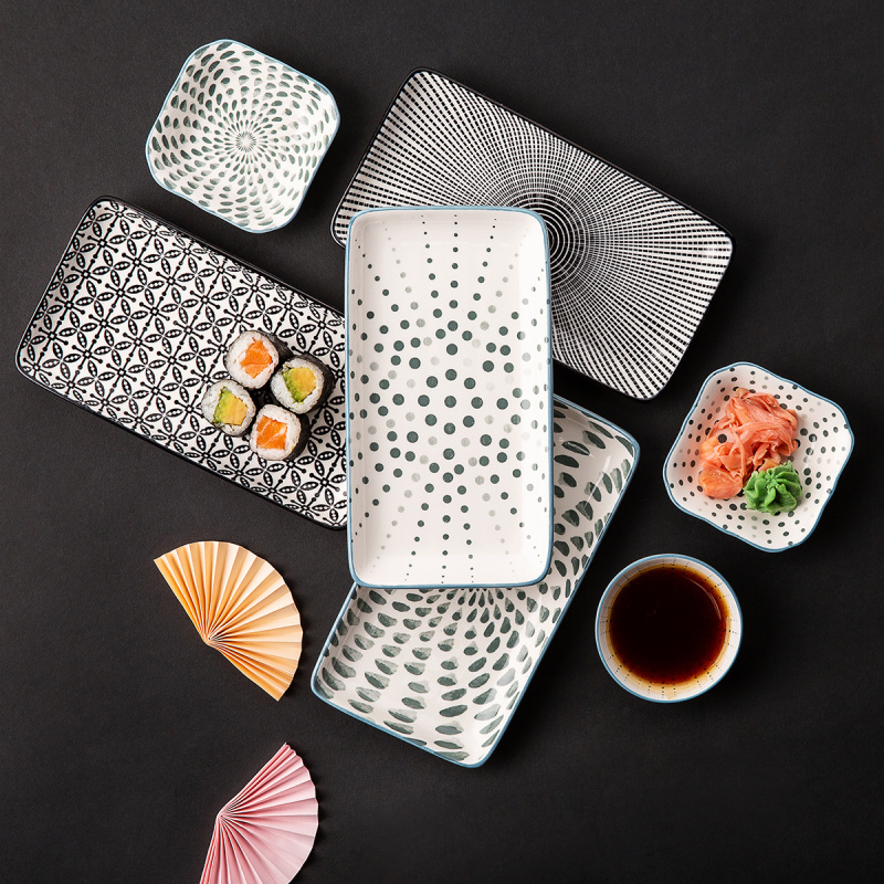 Assiette rectangulaire 20,3 x 11,2 cm – Elements Asia Earth
