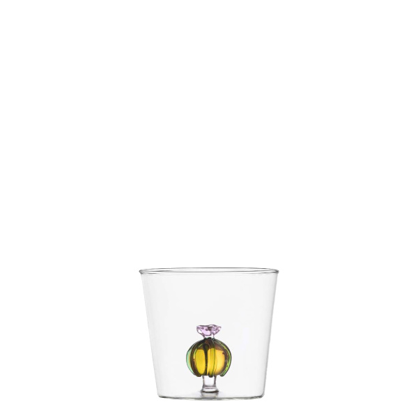 Verre avec cactus à fleur rose 350 ml