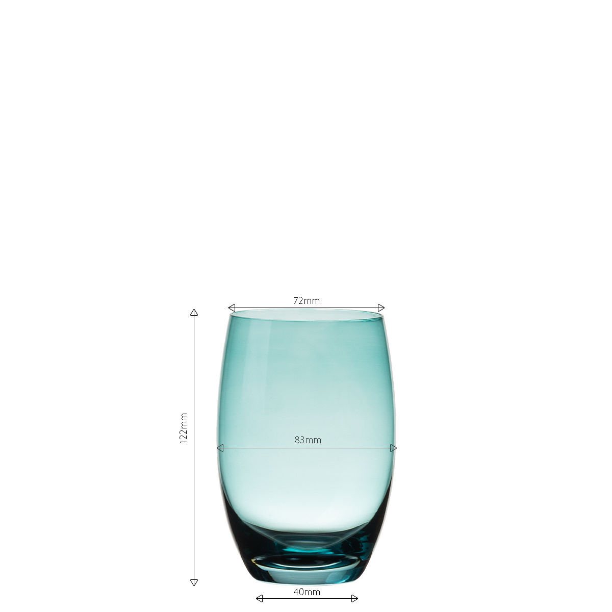 Verres Tumbler turquoise 460 ml - Optima Glas Lunasol