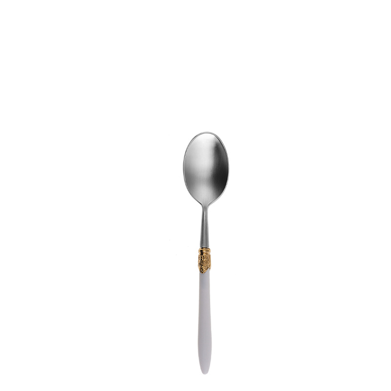Set de couverts 36 pcs – Gaya Exeter Gold Ring manche blanc mat