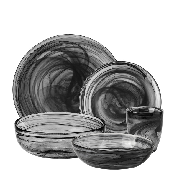 Ensemble de verres 25 pièces Elements Glass noir