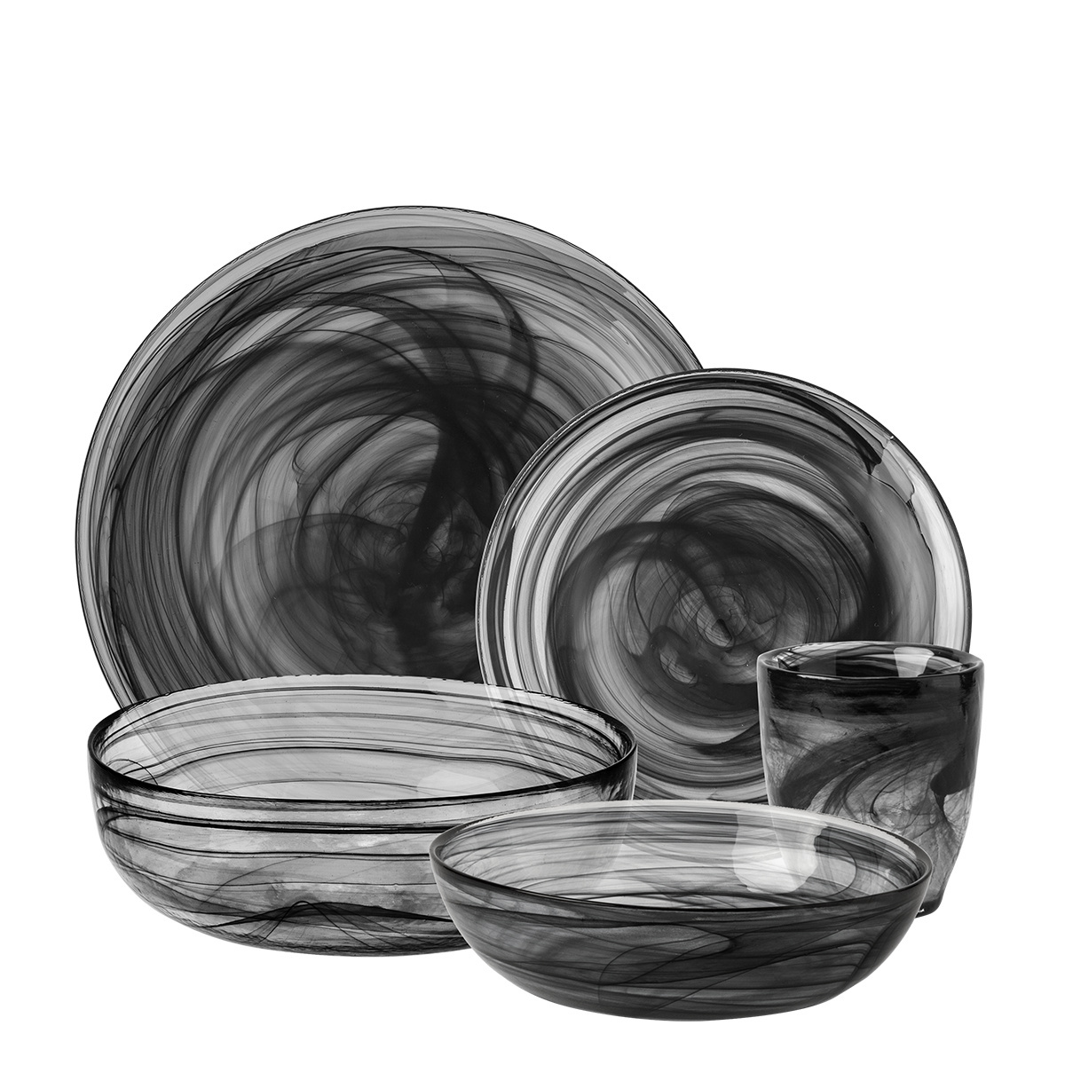 Ensemble de verres 25 pièces Elements Glass noir