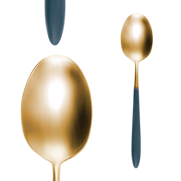 Set de couverts 24 pcs – Gaya Exeter Gold manche Vintage vert mat