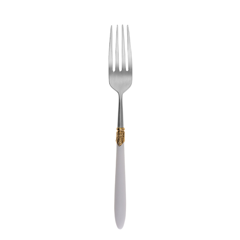 Set de couverts 36 pcs – Gaya Exeter Gold Ring manche blanc mat