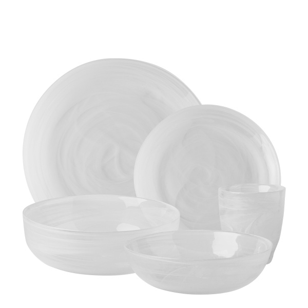 Ensemble de verres 25 pièces Elements Glass blanc