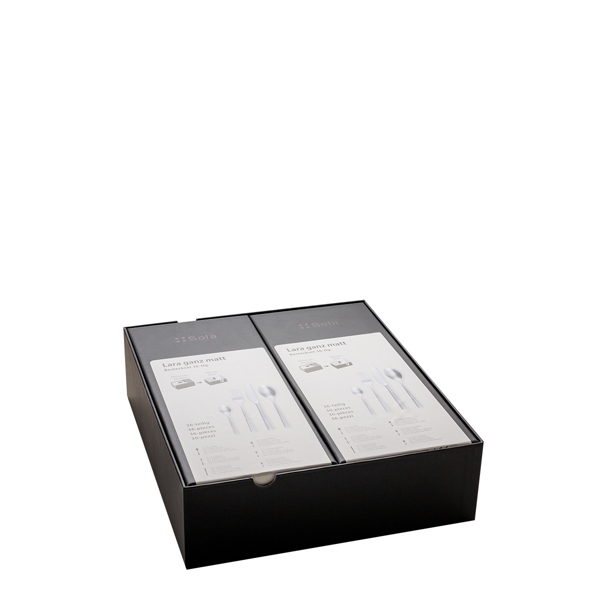 Set de couverts 36 pcs – Lara entièrement mat