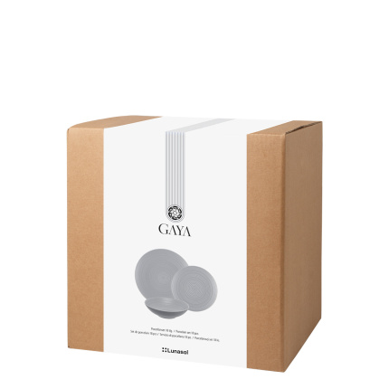 Set en porcelaine gris clair mat 18 pièces – Gaya RGB