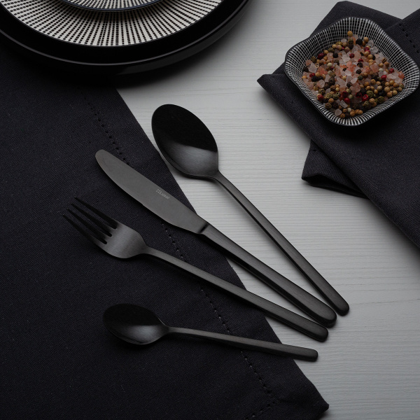 Set de couverts 16 pcs – Melissa PVD noir mat