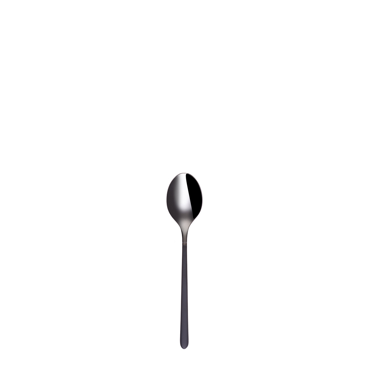 Set de 4 cuillères à moka - Porto PVD titane foncé / noir sablé