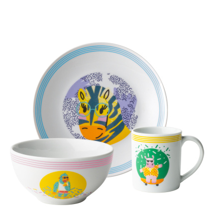 Set de vaisselle en porcelaine pour enfant 3 pièces — Jungle Patrol