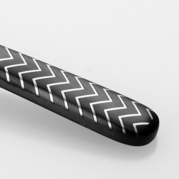Set de couverts 24 pcs – Calgary PVD noir Laser Chevron mat