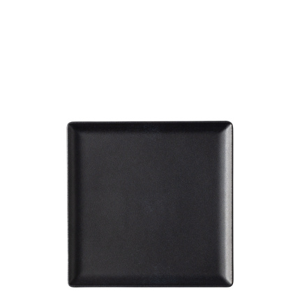 Assiette de service 17 x 17 cm – Basic noir mat