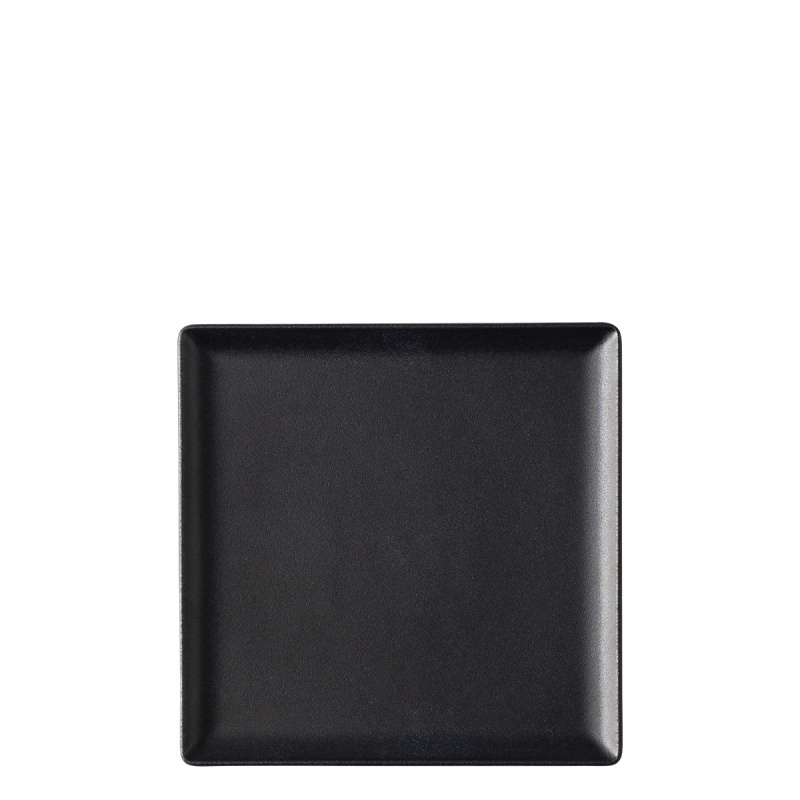 Assiette de service 17 x 17 cm – Basic noir mat