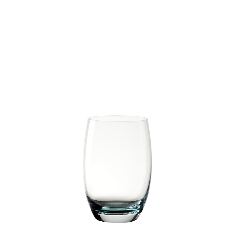 Verres tumbler 460 ml avec fond en spirale turquoise 6 pcs - Optima Glas Lunasol