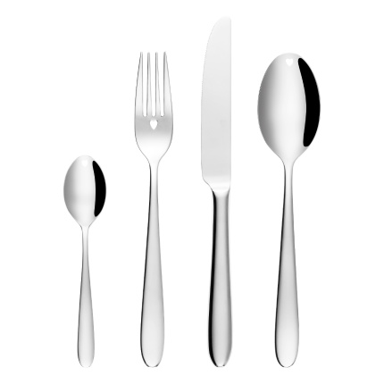 Ménagère avec motif cœur 54 pièces — Alpha