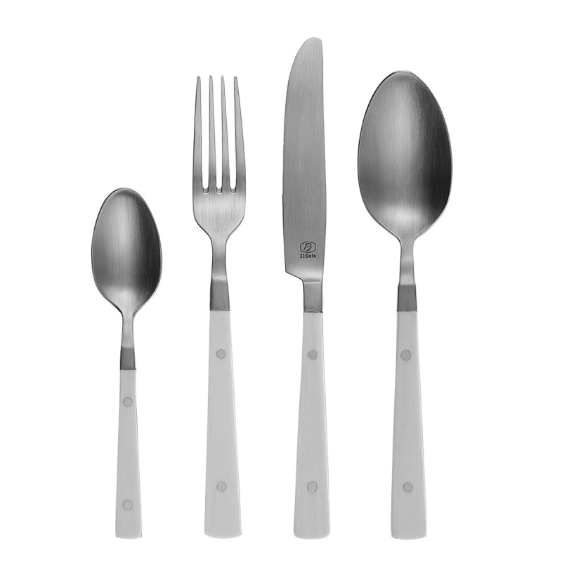 Set de couverts 30 pcs – Image POM blanc