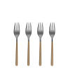 Fourchette à gâteau Set 4 pcs – Porto PVD gris clair / Champagne satiné
