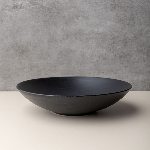 Assiette creuse 21,5 cm 4 pcs - Basic noir mat