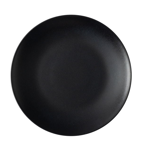 Assiette plate 27 cm 4 pcs - Basic noir mat