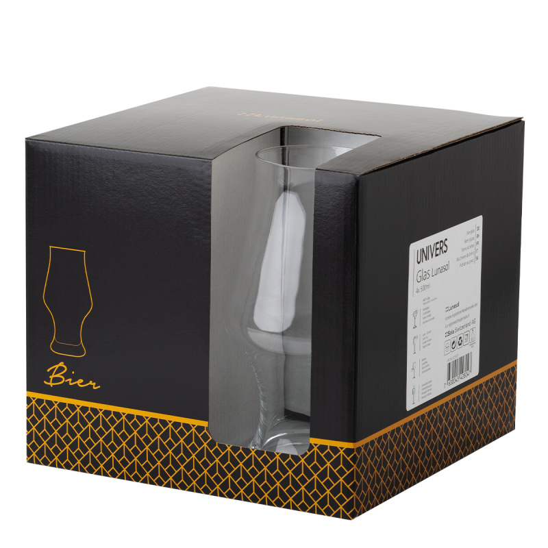 Verres à bière 500 ml lot de 4 - Univers Glas Lunasol
