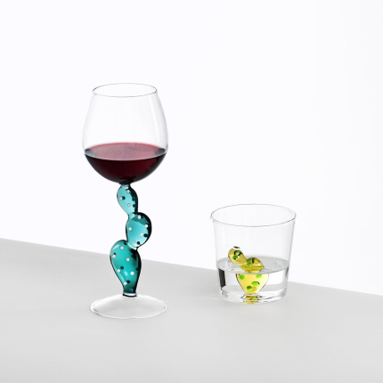 Verre à vin cactus bleu - Ichendorf