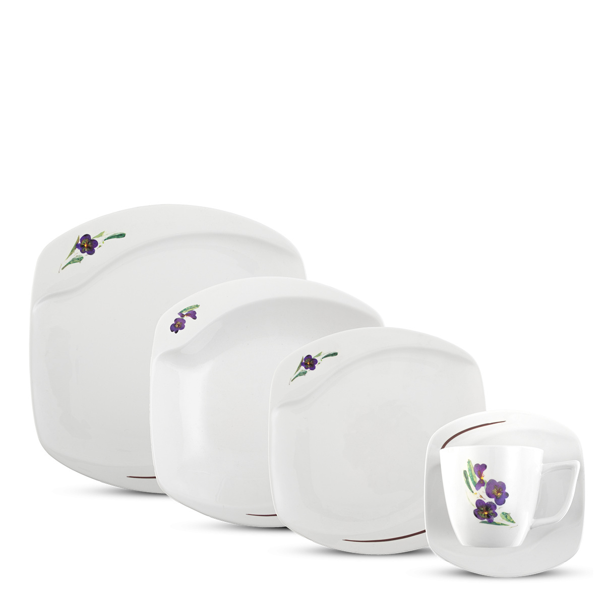Set en porcelaine 20 pcs – Organic Viola