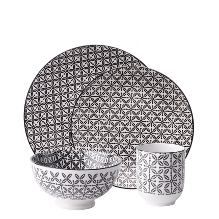 Service en porcelaine 24 pièces – Elements Asia Wood
