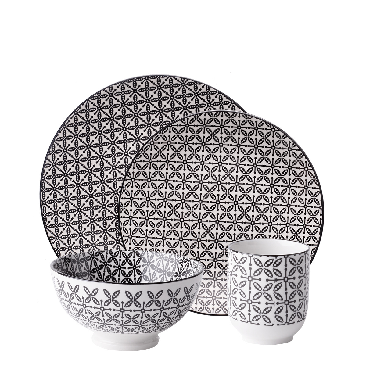 Service en porcelaine 24 pièces – Elements Asia Wood