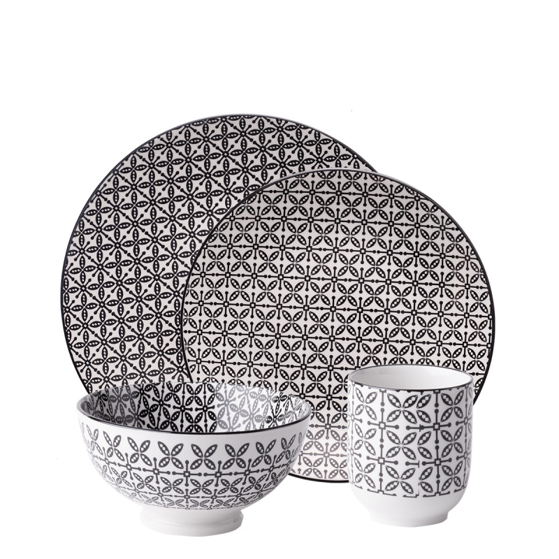 Service en porcelaine 24 pièces – Elements Asia Wood